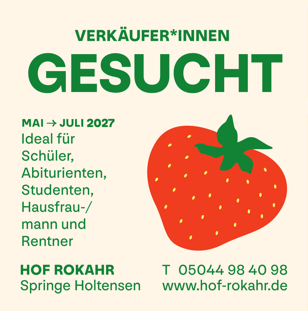 Verkäufer*innen gesucht – Saisonjob Mai bis Juli